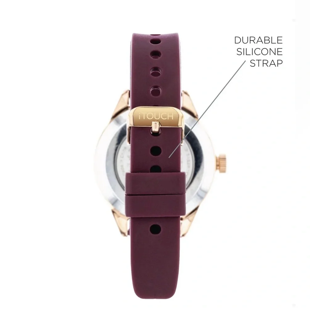 iTOUCH Connected Analog Smartwatch - Burgundy